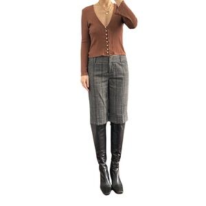 Reformation V-neck Pearl Button Brown Cardigan Size M